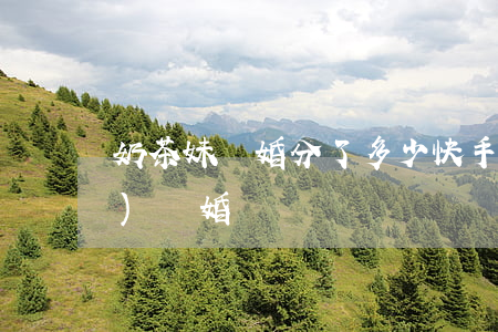 奶茶妹離婚分了多少(快手奶茶妹結(jié)過婚)