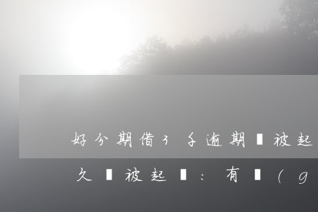 好分期借3千逾期會被起訴嗎(好分期逾期多久會被起訴:有規(guī)定嗎?)