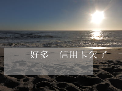 好多張信用卡欠了幾十萬還不上-