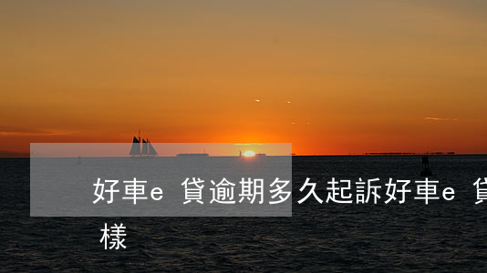 好車e貸逾期多久起訴(好車e貸逾期會怎么樣)