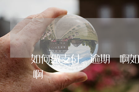 如何做支付寶逾期碼?。ㄈ绾巫鲋Ц秾氂馄诖a啊）