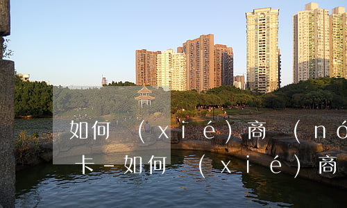 如何協(xié)商農(nóng)村信用卡-如何協(xié)商農(nóng)村信用卡還款