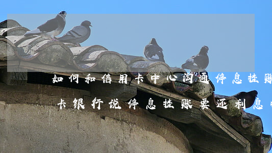 如何和信用卡中心沟通停息挂账处理呢（信用卡银行说停息挂账要还利息吗）