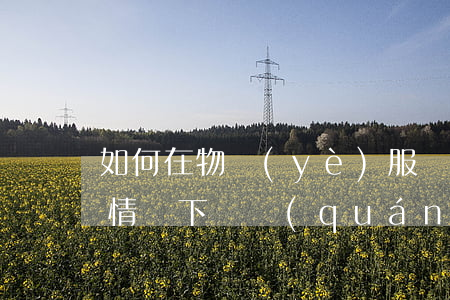 如何在物業(yè)服務(wù)不到位的情況下維權(quán)