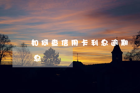 如何查信用卡利息逾期費（信用卡怎么查欠利息）