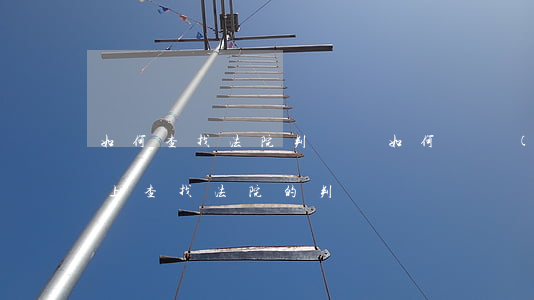 如何查找法院判決書(如何從網(wǎng)上查找法院的判決書)