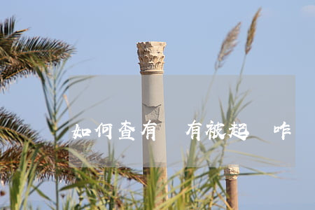 如何查有沒有被起訴(咋樣查詢有沒有被起訴)