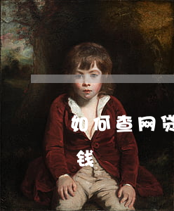 如何查网贷欠了多少钱(怎么查网贷欠了多少钱)