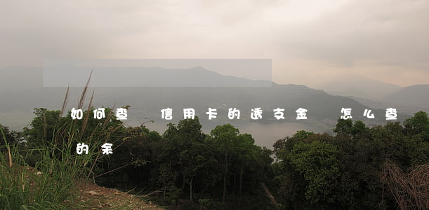 如何查詢信用卡的透支金額(怎么查詢透支卡的余額)