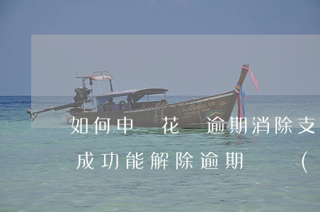 如何申請花唄逾期消除(支付寶花唄逾期申訴成功能解除逾期狀態(tài)嗎)