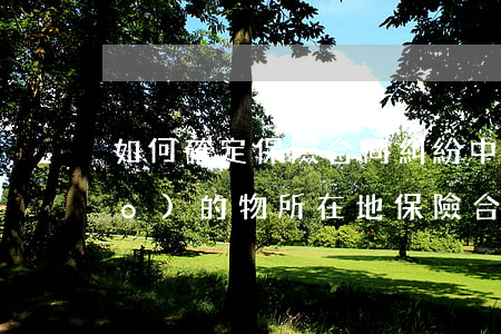 如何確定保險合同糾紛中的保險標(biāo)的物所在地(保險合同中,保險標(biāo)的是)
