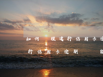 如何處理建行信用卡逾期(建設(shè)銀行信用卡逾期記錄能消除嗎)