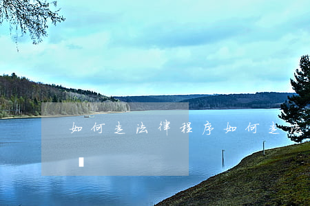 如何走法律程序(如何走法律程序起訴民事糾紛)