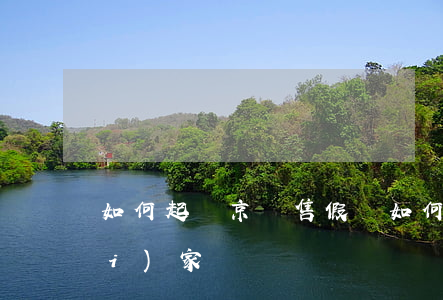 如何起訴京東售假貨(如何起訴京東賣(mài)家)