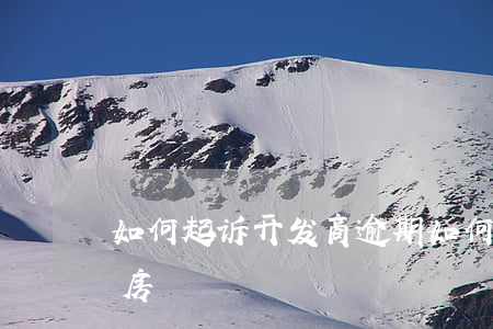 如何起诉开发商逾期(如何起诉开发商逾期交房)