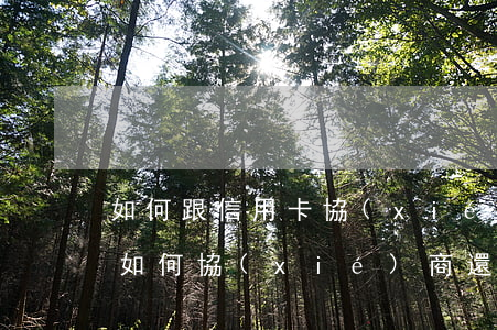 如何跟信用卡協(xié)商還本金（信用卡如何協(xié)商還錢）