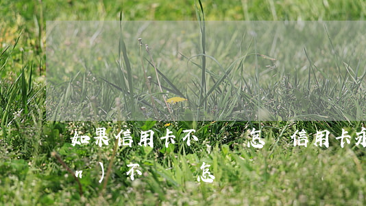 如果信用卡不還會怎樣(信用卡永遠(yuǎn)不還會怎樣)