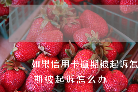 如果信用卡逾期被起诉怎么办(如果信用卡逾期被起诉怎么办)