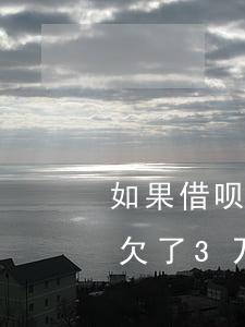 如果借呗欠了3万块不还会怎样-如果借呗欠了3万块不还会怎样呢
