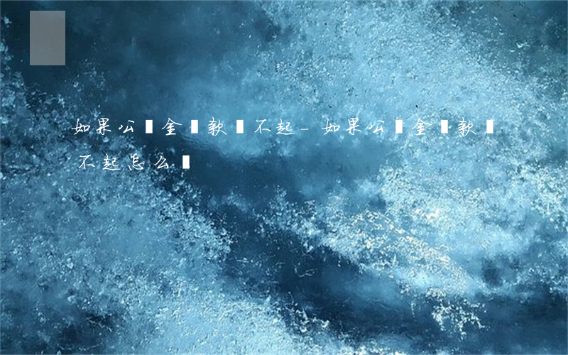 如果公積金貸款還不起-如果公積金貸款還不起怎么辦