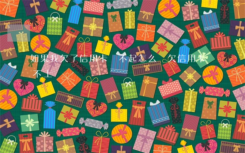 如果我欠了信用卡還不起怎么辦(欠信用卡還不上)