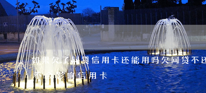 如果欠了网贷信用卡还能用吗(欠网贷不还会不会影响信用卡)