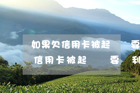 如果欠信用卡被起訴還要還利息嗎-如果欠信用卡被起訴還要還利息嗎怎么辦