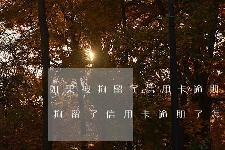 如果被拘留了信用卡逾期了怎么辦-如果被拘留了信用卡逾期了怎么辦呢