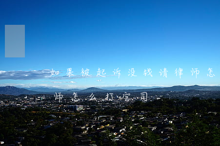 如果被起诉没钱请律师怎么办(原告没钱请律师怎么打官司)
