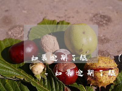 如果逾期了短時間內(nèi)沒錢還怎么辦-如果逾期了短時間內(nèi)沒錢還怎么辦呢