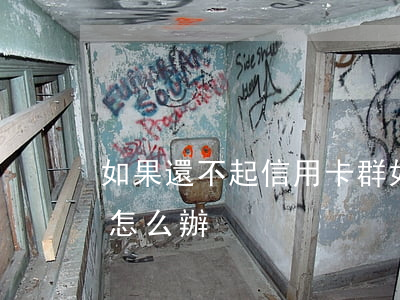 如果還不起信用卡群(如果還不起信用卡群里怎么辦)