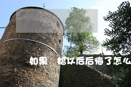 如果離婚以后后悔了怎么辦