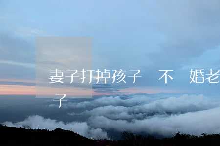 妻子打掉孩子還不離婚(老婆離婚堅決不要孩子)