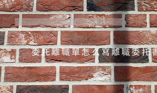 委托離職單怎么寫(離職委托書怎么寫)