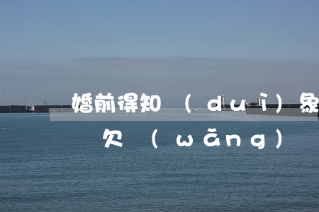 婚前得知對(duì)象欠網(wǎng)貸(欠網(wǎng)貸領(lǐng)結(jié)婚證后會(huì)找到配偶嗎)