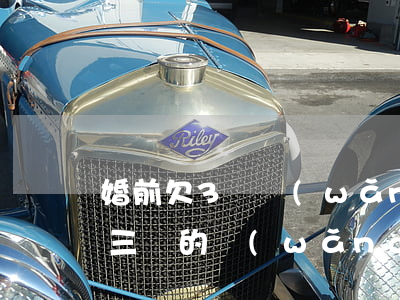 婚前欠3萬網(wǎng)貸怎么處理(欠了三萬的網(wǎng)貸怎么辦)