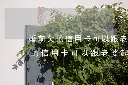 婚前欠的信用卡可以跟老婆起訴嗎-婚前欠的信用卡可以跟老婆起訴嗎知乎