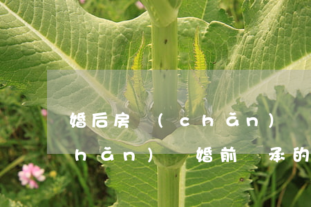 婚后房產(chǎn)繼承算共同財產(chǎn)嗎(婚前繼承的房子婚后算共同財產(chǎn)嗎)