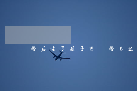 婚后生了孩子想離婚怎么辦