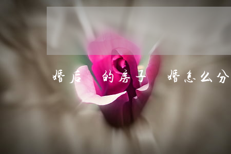 婚后買的房子離婚怎么分配