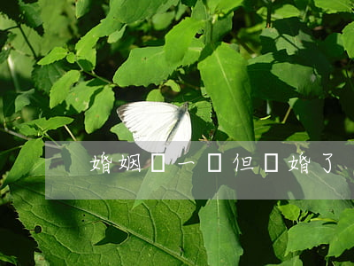 婚姻線一條但離婚了