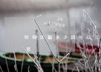 婚姻詐騙多少錢可以立案(婚姻詐騙多少錢犯罪)