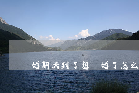 婚期快到了想離婚了怎么辦