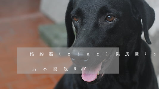 婚約贈(zèng)與房產(chǎn)，婚后不能說“NO”！