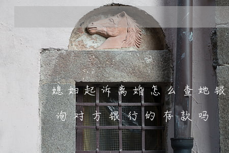 媳妇起诉离婚怎么查她银行存款(离婚可以查询对方银行的存款吗)