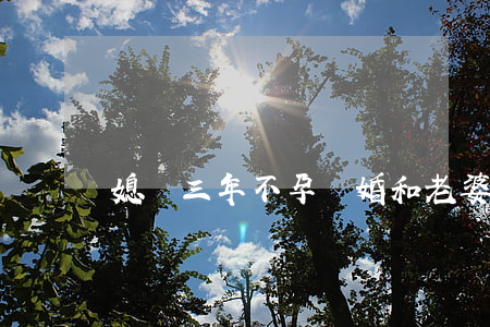 媳婦三年不孕離婚(和老婆無性3年要離婚嗎)