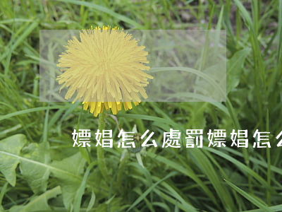 嫖娼怎么處罰(嫖娼怎么處罰)
