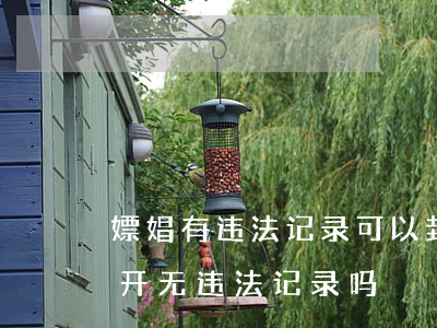 嫖娼有违法记录可以封存吗(有嫖娼记录可以开无违法记录吗)
