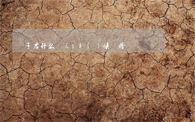 子君什么時(shí)候離婚