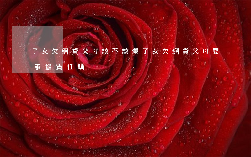 子女欠網貸父母該不該還(子女欠網貸,父母要承擔責任嗎)